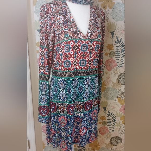 Laundry by Shelli Segal Printed Boho Dress Size 4 - Picture 7 of 10
